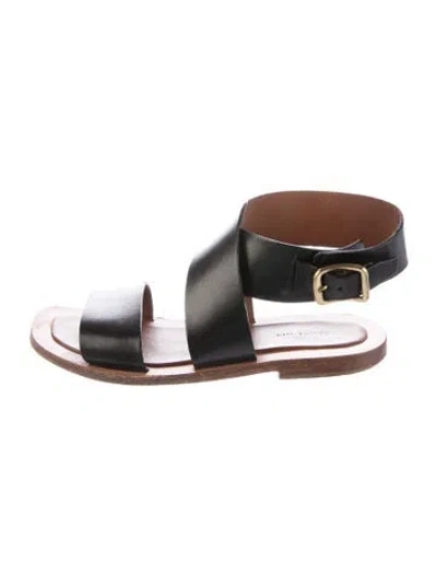 Pre-owned Celine Leather Gladiator Sandals In Black