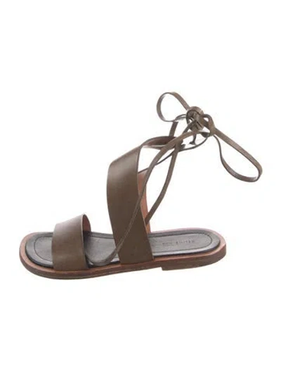 Pre-owned Celine Leather Gladiator Sandals In Brown