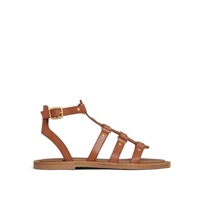 Celine Gladiator Sandals In Brown