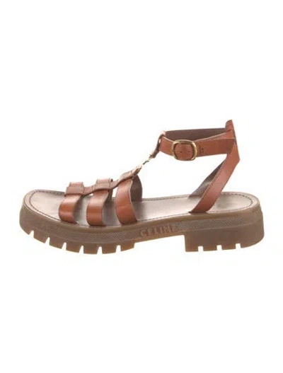 Pre-owned Celine Leather Gladiator Sandals In Multi