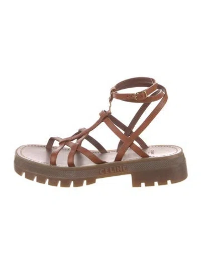 Pre-owned Celine Leather Gladiator Sandals In Multi