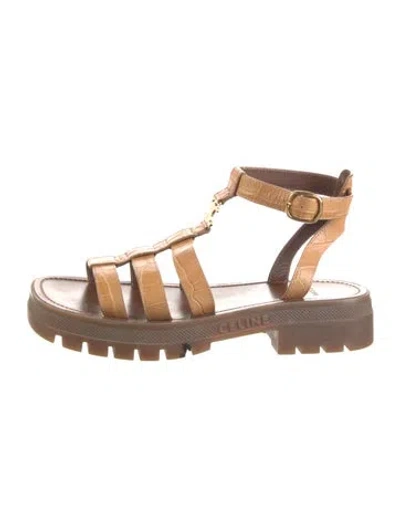 Pre-owned Celine Leather Gladiator Sandals In Multi