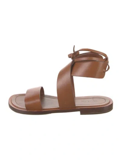Pre-owned Celine Leather Gladiator Sandals In Neutral