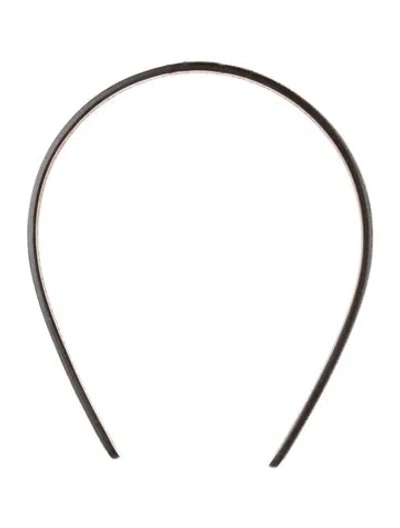 Pre-owned Celine Leather Hairband In Brown
