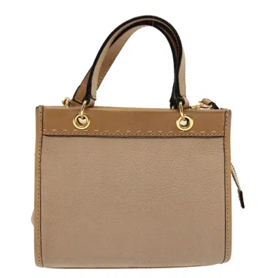 Celine Leather Handbag () In Beige