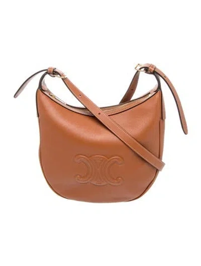 Pre-owned Celine Leather Heloise Small In Brown