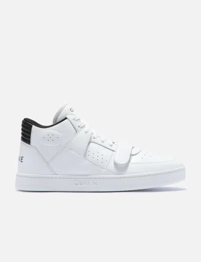 Celine Leather High-top Sneakers In White
