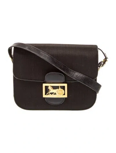 Pre-owned Celine Leather Horse Carriage Vintage In Black
