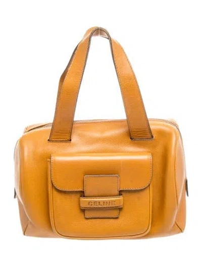Pre-owned Celine Leather Leather Satchel Bag In Brown