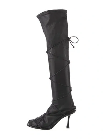 Pre-owned Celine Leather Leather Trim Embellishment Pumps In Black