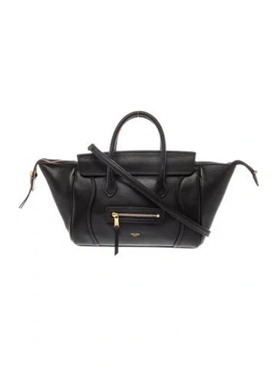 Pre-owned Celine Leather Little Luggage 2026 In Black