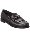 Celine Luco Triomphe Loafer Shoes In Black