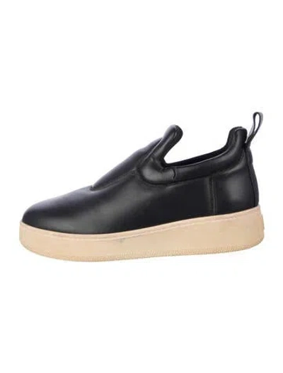 Pre-owned Celine Leather Loafer Sneakers In Black