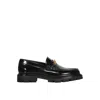 Celine Triomphe Embellished Leather Loafers In Black