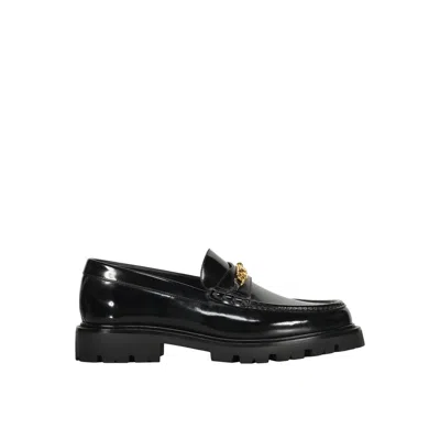 Celine Leather Loafers In Black