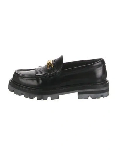 Pre-owned Celine Leather Loafers In Black