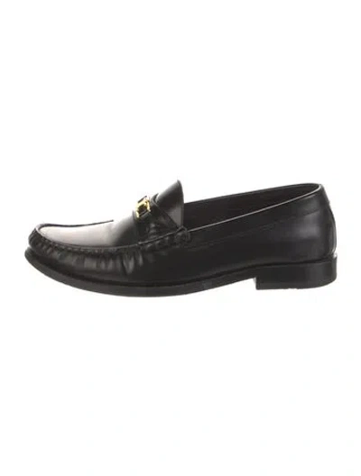 Pre-owned Celine Leather Loafers In Black