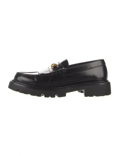 Pre-owned Celine Leather Loafers In Black