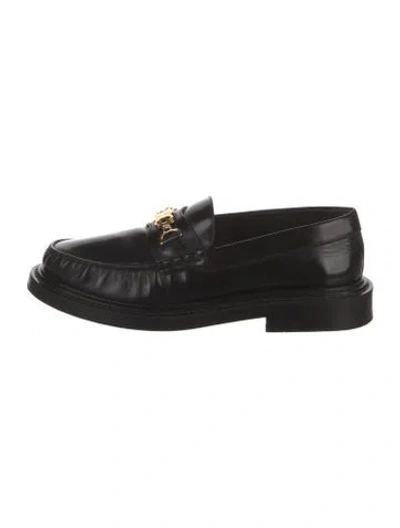 Pre-owned Celine Leather Loafers In Black