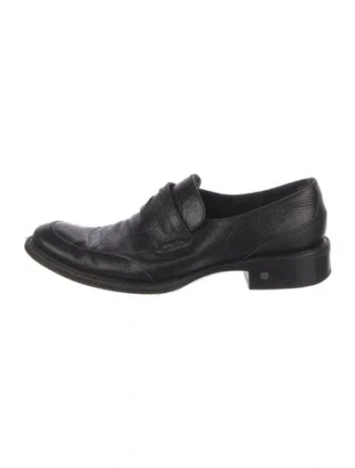 Pre-owned Celine Leather Loafers In Black