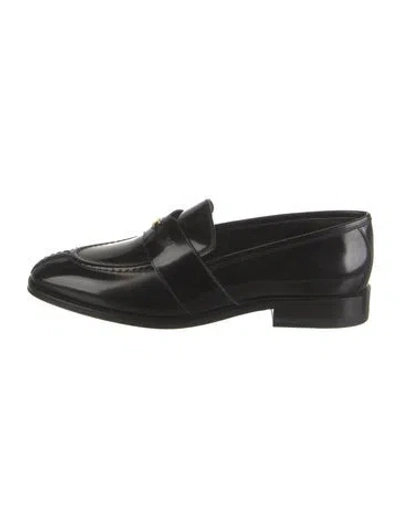 Pre-owned Celine Leather Loafers In Black