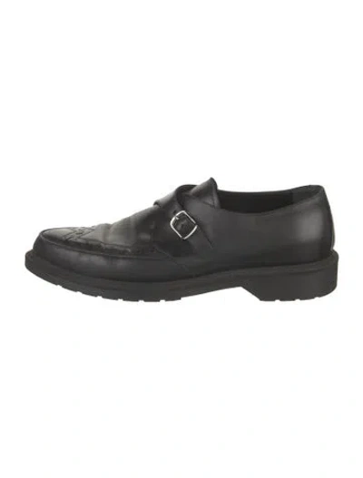 Pre-owned Celine Leather Loafers In Black