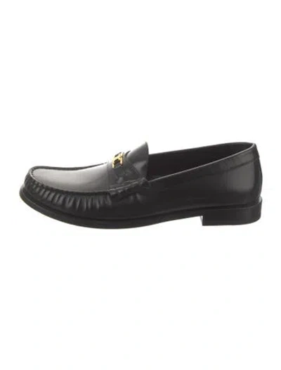 Pre-owned Celine Leather Loafers In Black