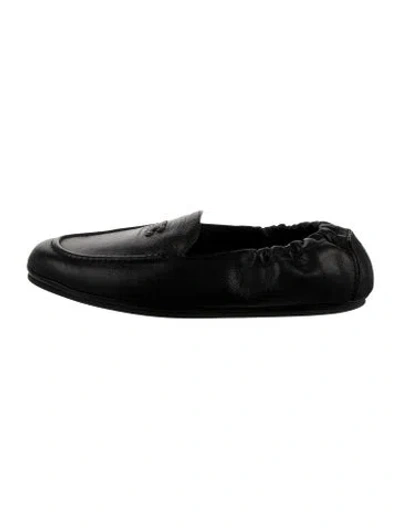 Pre-owned Celine Leather Loafers In Black