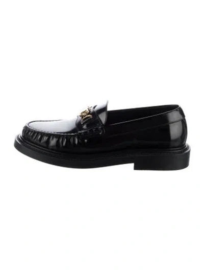 Pre-owned Celine Leather Loafers In Black