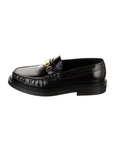 Pre-owned Celine Leather Loafers In Black