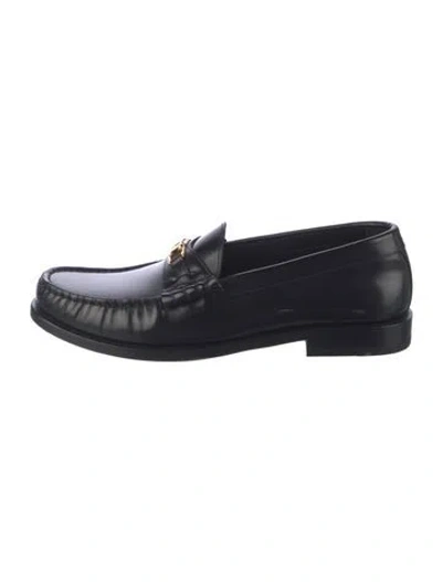 Pre-owned Celine Leather Loafers In Black