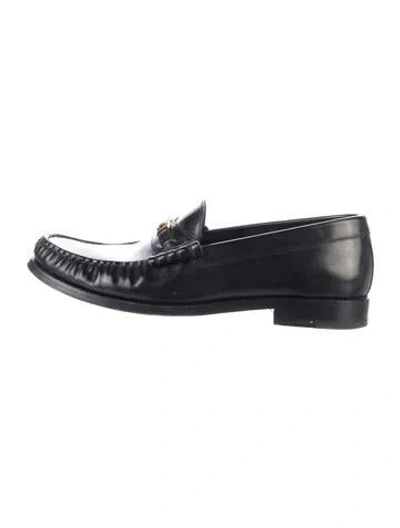 Pre-owned Celine Leather Loafers In Black