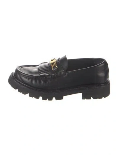Pre-owned Celine Leather Loafers In Black