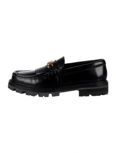 Pre-owned Celine Leather Loafers In Black