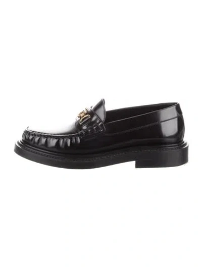 Pre-owned Celine Leather Loafers In Black