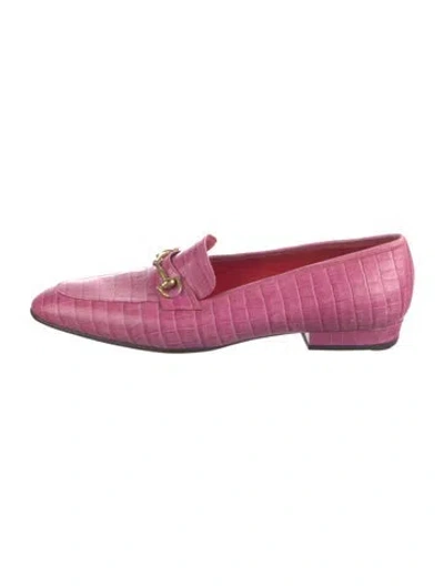 Pre-owned Celine Leather Loafers In Pink