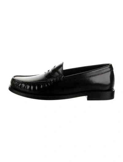 Pre-owned Celine Leather Loafers W/ Tags In Black