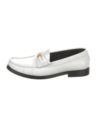 Pre-owned Celine Leather Loafers In White