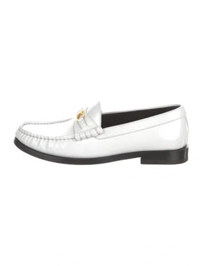 Pre-owned Celine Leather Loafers In White
