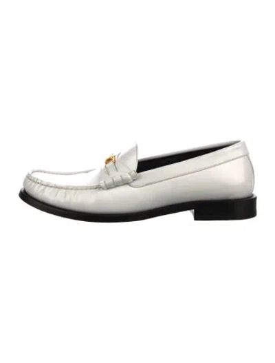 Pre-owned Celine Leather Loafers In White