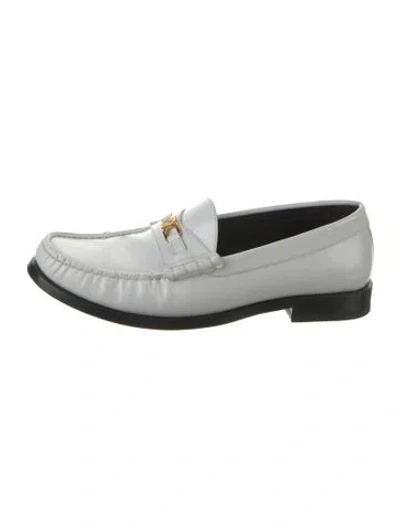 Pre-owned Celine Leather Loafers In White
