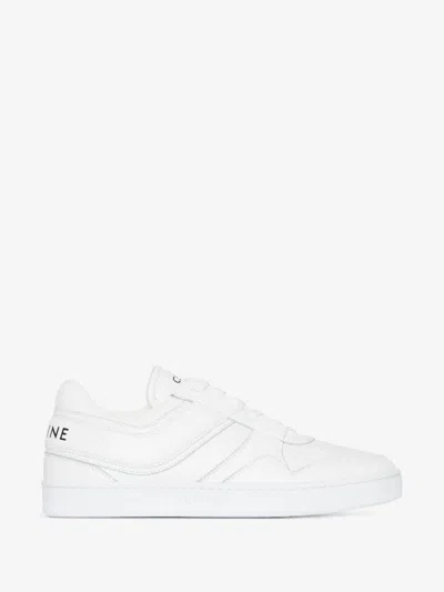 Celine White Leather Low Top Sneakers