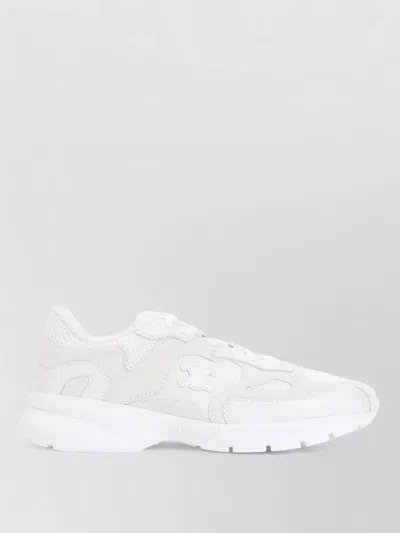 Celine Leather Low-top Sneakers In White