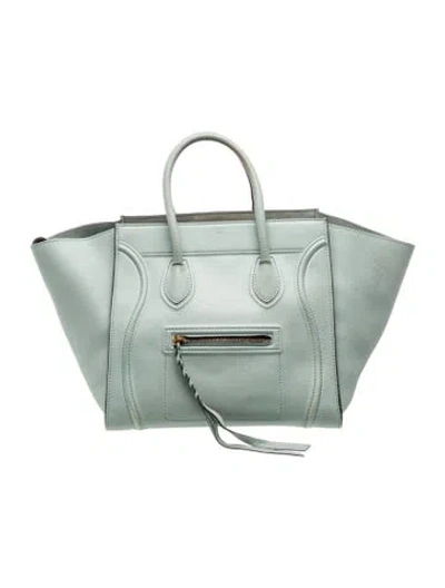 Pre-owned Celine Leather Luggage In Blue