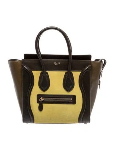 Pre-owned Celine Leather Luggage In Brown