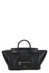 Celine Leather Shoulder Bag In Black