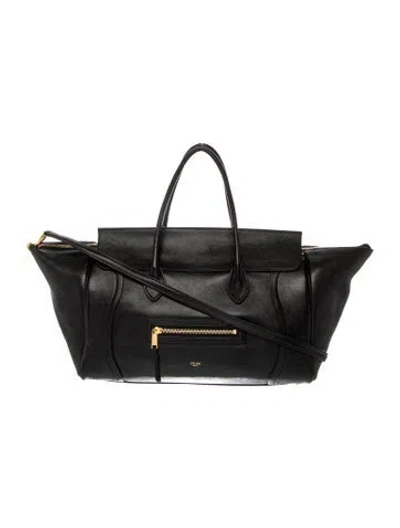 Pre-owned Celine Leather Luggage Medium 2025 In Black