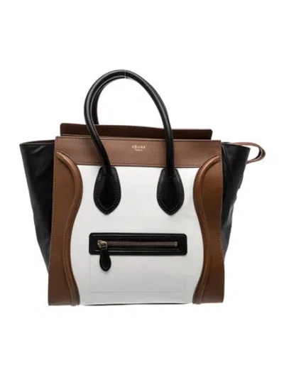 Pre-owned Celine Leather Luggage Mini In Multi