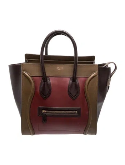 Pre-owned Celine Leather Luggage Mini In Multi