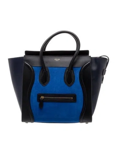 Pre-owned Celine Leather Luggage Mini In Multi